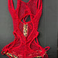 Cheetah Red Fishnet Romper Lingerie Exotic Dance wear