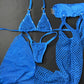 Royal Blue Mesh/Fishnet Chaps Leg Outfit
