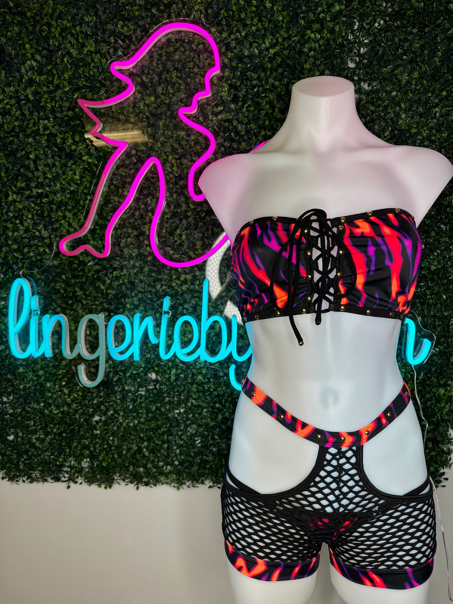 Black Two-Piece Stripper Outfit