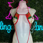 Exotic Dance Wear Sling Shot Outfit Red/Green Lingerie