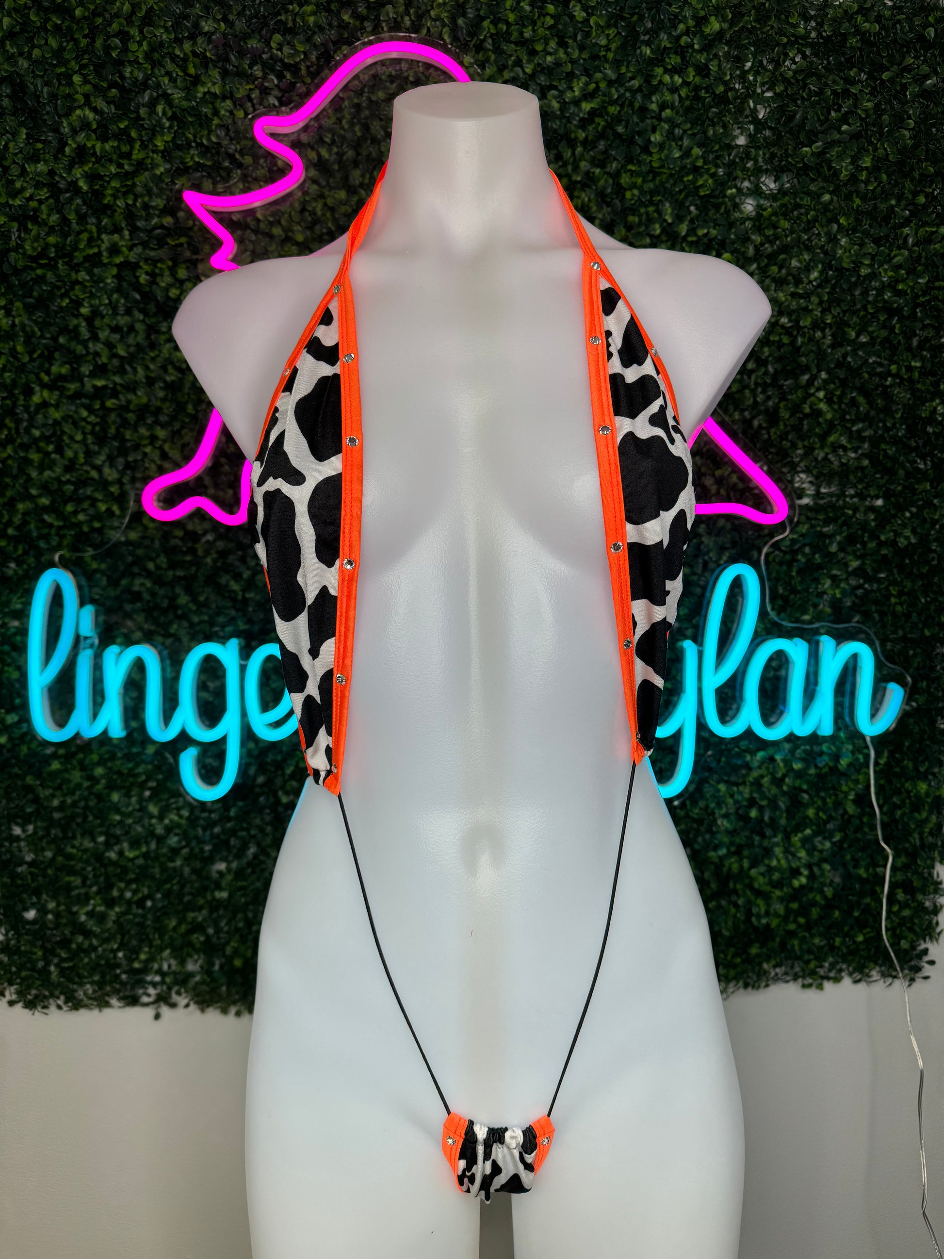 Exotic Dance Wear Cow Print Sling-Shot Outfit Sexy Stripper Outfit Lingeriebydylan Exotic Dance Wear Cow Print Sling-Shot Outfit Sexy Stripper Outfit Lingeriebydylan