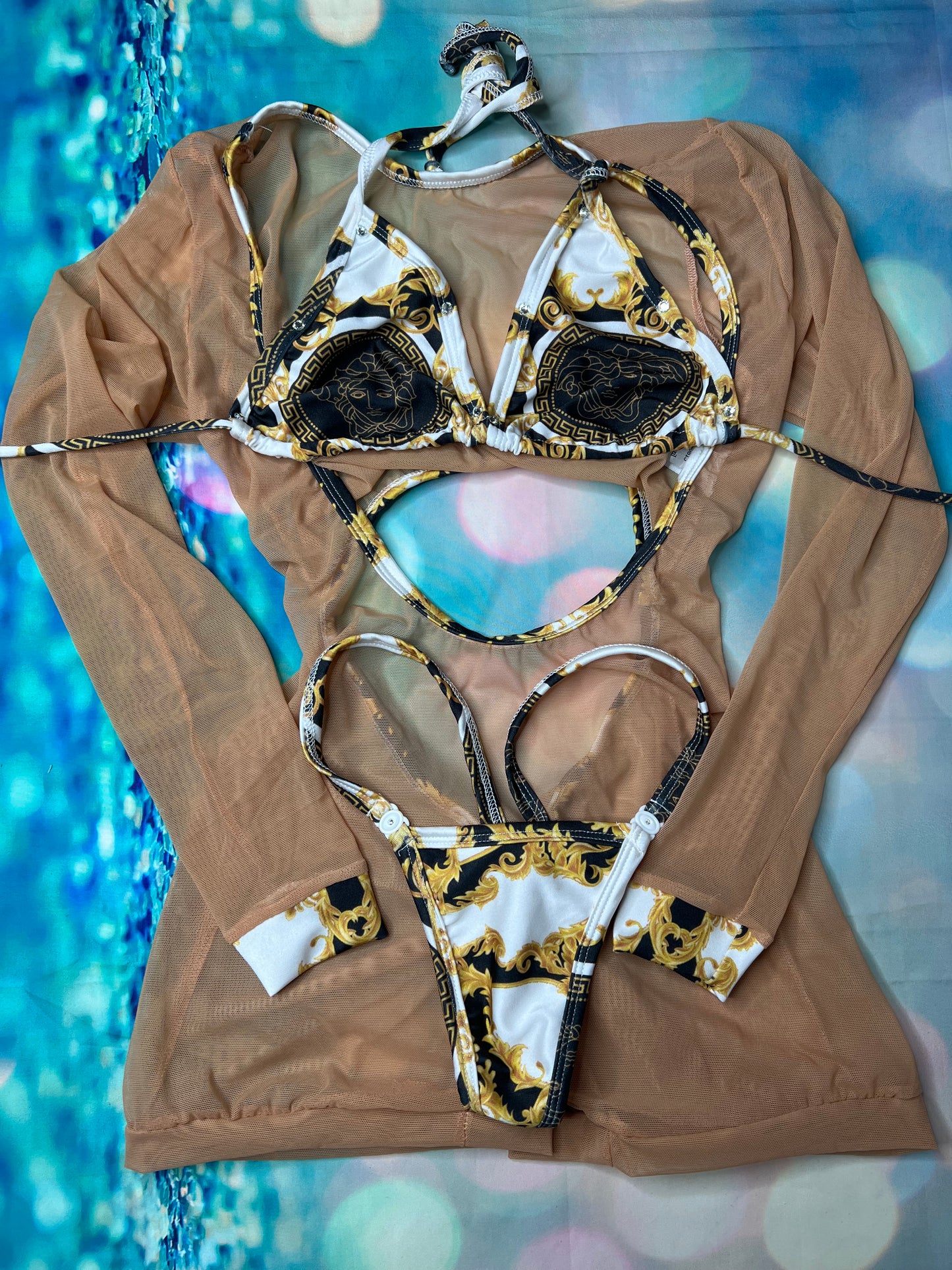 Exotic Dance Wear Lace Romper - Alluring Stripper Attire