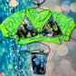 Sensational Exotic Dance Wear Lace Three-Piece Outfit Sets