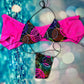 Sensational Exotic Dance Wear Lace Three-Piece Outfit Sets