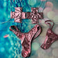Exotic Dance Wear High Waisted Thong/Star Top
