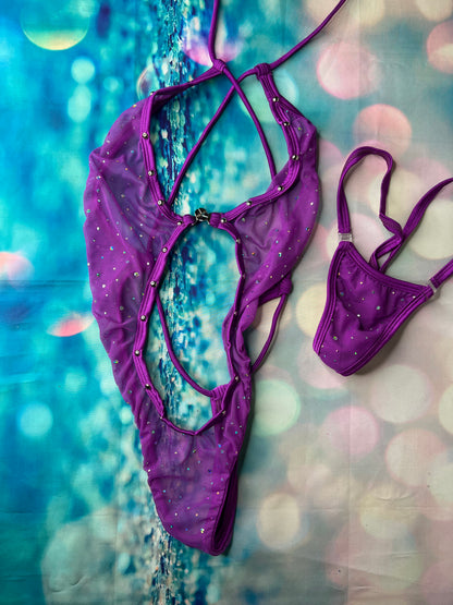 Exotic Dance Wear Mesh Outfit Sexy Stripper Attire for Nightclubs