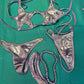 Two-Piece Lavender Stretch Fabric Star Top Outfit Dancewear