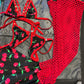 Red Fishnet/Black Cherry Stretch Leg Outfit Stripper Lingerie