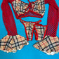 Long Sleeve/Silicone String Bottoms Red Fishnet Stripper Outfit