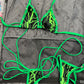 Exotic Dance Wear Black/Red Stretch Fabric Sling Shot Outfit