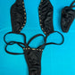 Black Sling-Shot One-Piece Lingerie Outfit Exotic Dance Wear 
