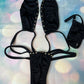Black Sling-Shot One-Piece Lingerie Outfit Exotic Dance Wear 