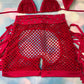Fishnet Two-Piece Exotic Dance Wear Bikini Top & Chaps Stunning 