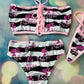 Sensual Pink Tube Top & High Waisted Shorts Exotic Dance Wear