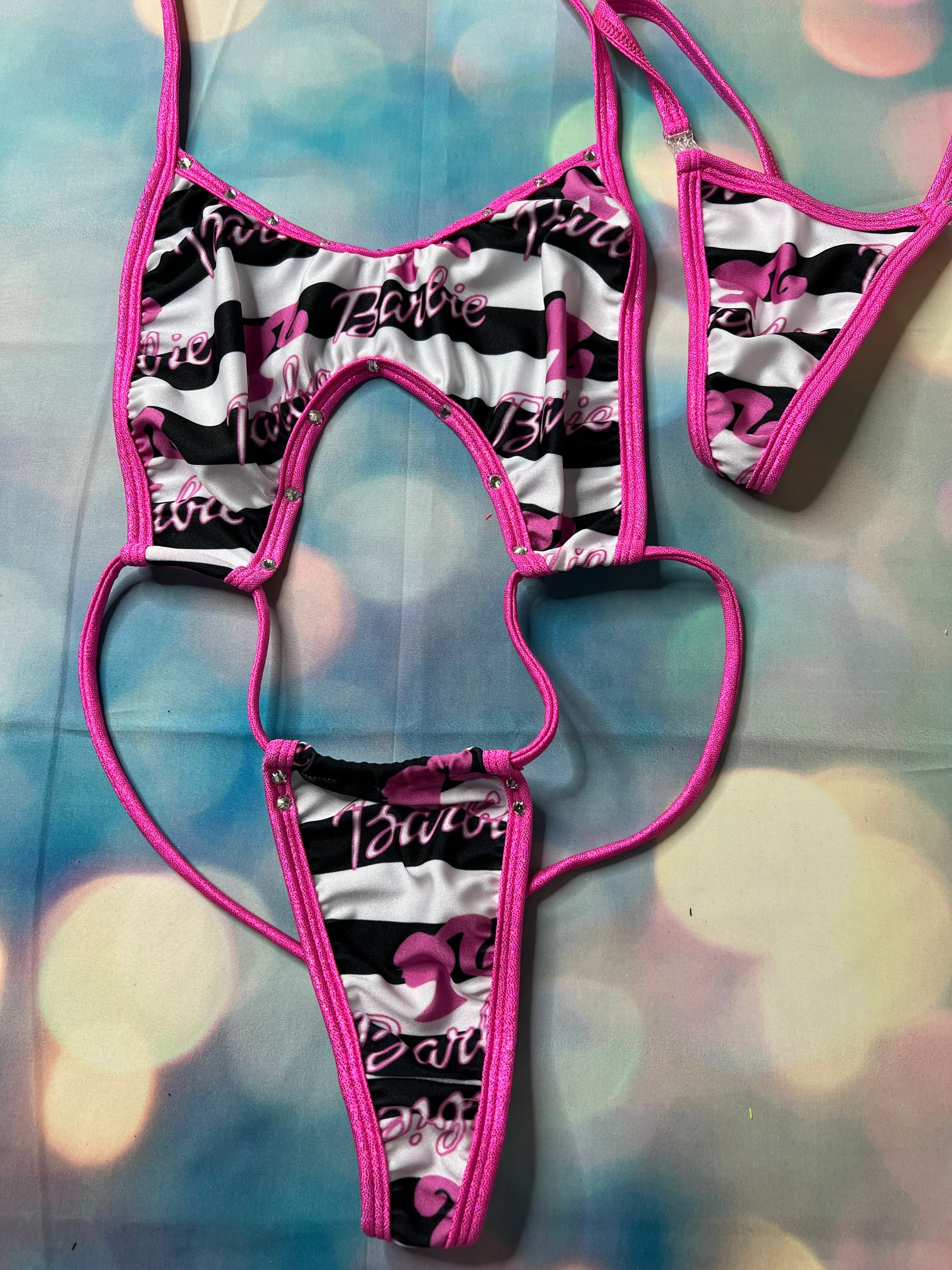 Hot Pink Sling-Shot Exotic Dance Wear Outfit Striking Stripper 