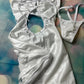 Pearl White/White Metallic Exotic Dance Wear Outfit Premium