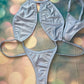 Multi Color Exotic Dance Wear Sling Shot Outfit Hot Pink Baby Blue