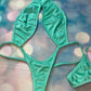 Multi Color Exotic Dance Wear Sling Shot Outfit Hot Pink Baby Blue