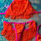 Exotic Dance Wear Fringe Bikini Top & Thong - Lingeriebydylan