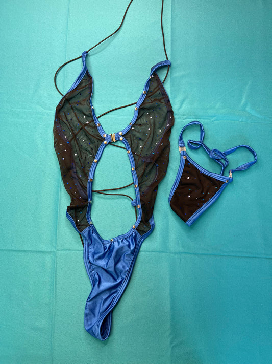 One-Piece Multi Color/Fabric Lingerie Outfit Exotic Dance Wear