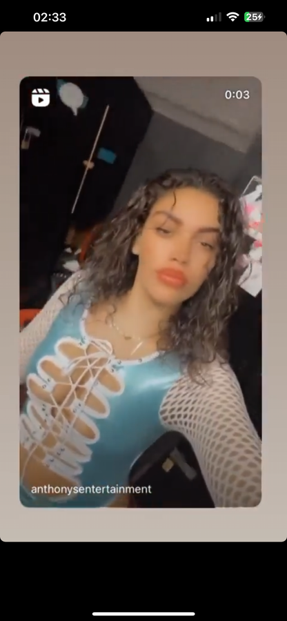 Dazzling White/Silver Fishnet & Baby-Blue One-Piece Exotic Dance