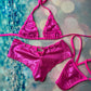 Exotic Dance Wear Hot Pink Two-Piece Outfit Dance Lingerie 