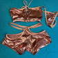Pink Shimmer Exotic Dance Wear Two-Piece Outfit Stripper