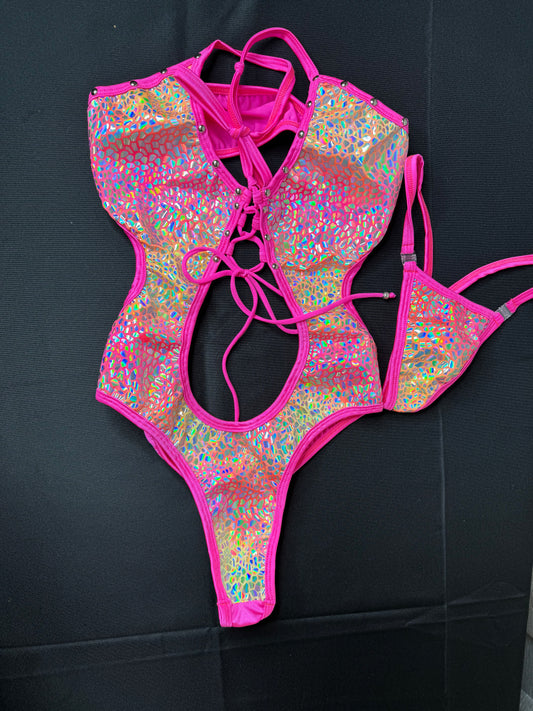 Hot Pink Stripper Outfit