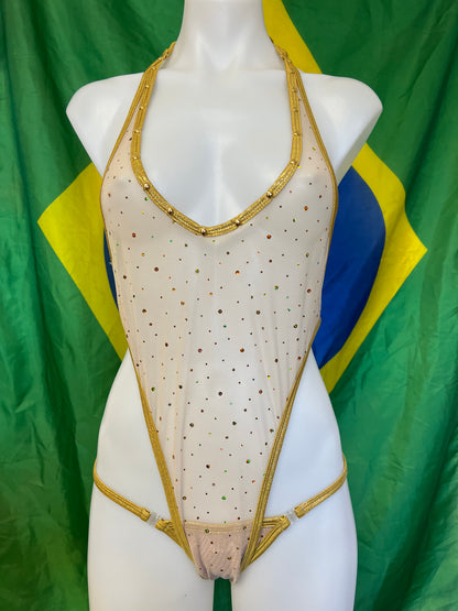 One-Piece - Gold Mesh