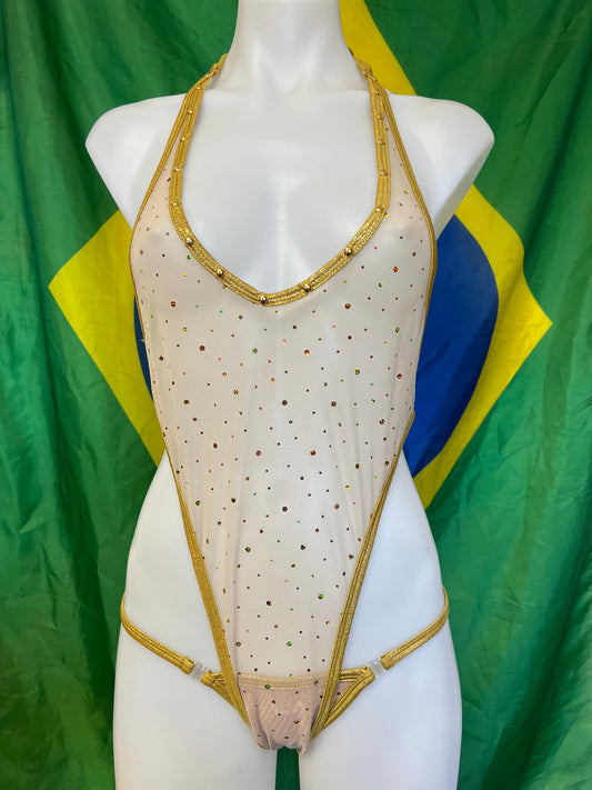One-Piece - Gold Mesh